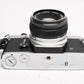 Olympus OM-1 chrome 35mm SLR w/Olympus Zuiko 50mm f/1.8 Lens