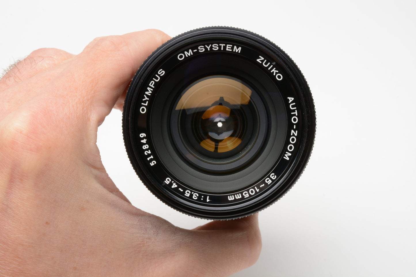 Olympus OM Zuiko 35-105mm f3.5-4.5 zoom lens, Hood, Caps, UV, Mint-