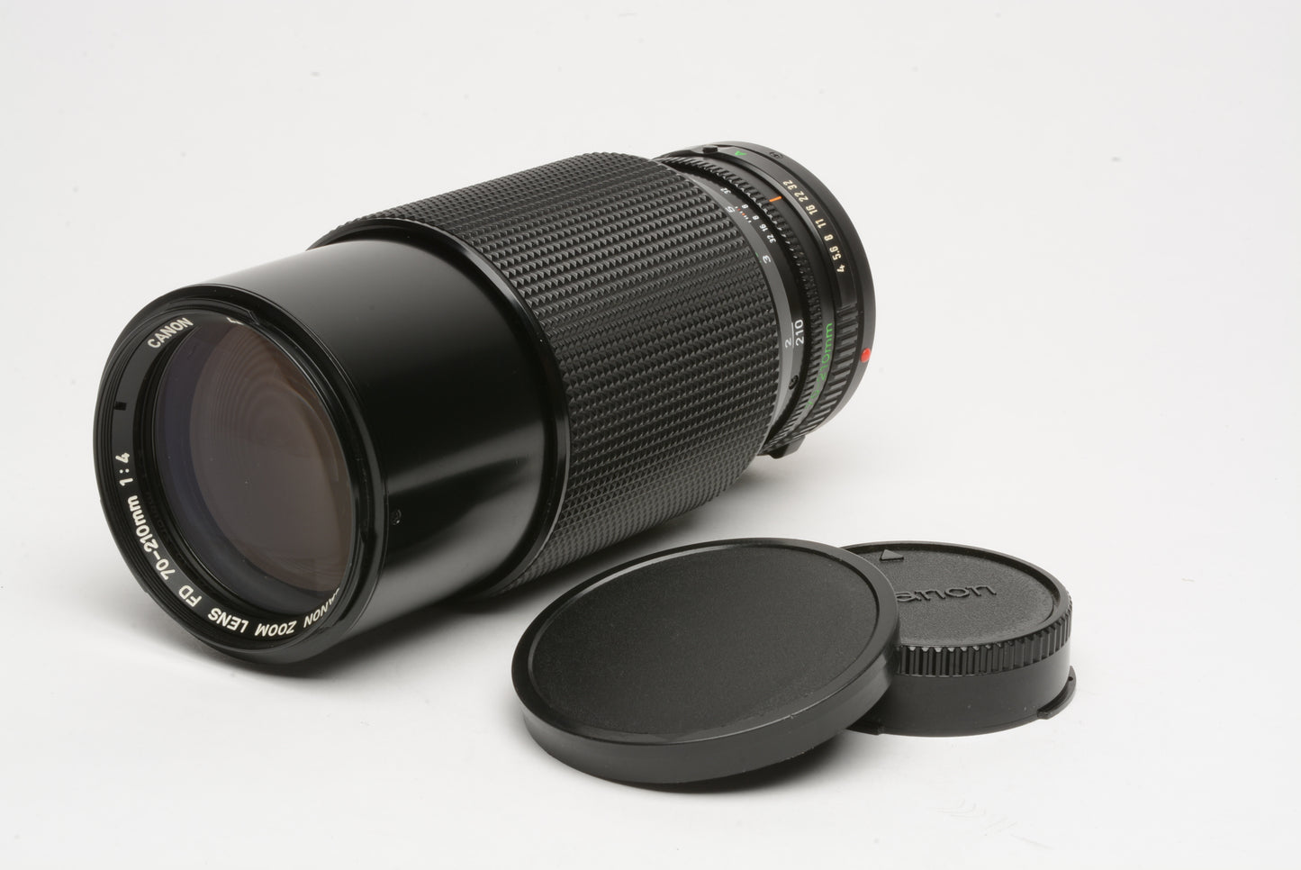 Canon FD 70-210mm f4 zoom lens, caps, very clean, smooth