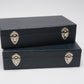 2x Barnett & Jaffe slide storage boxes, each holds 100 slides, nice quality+condition