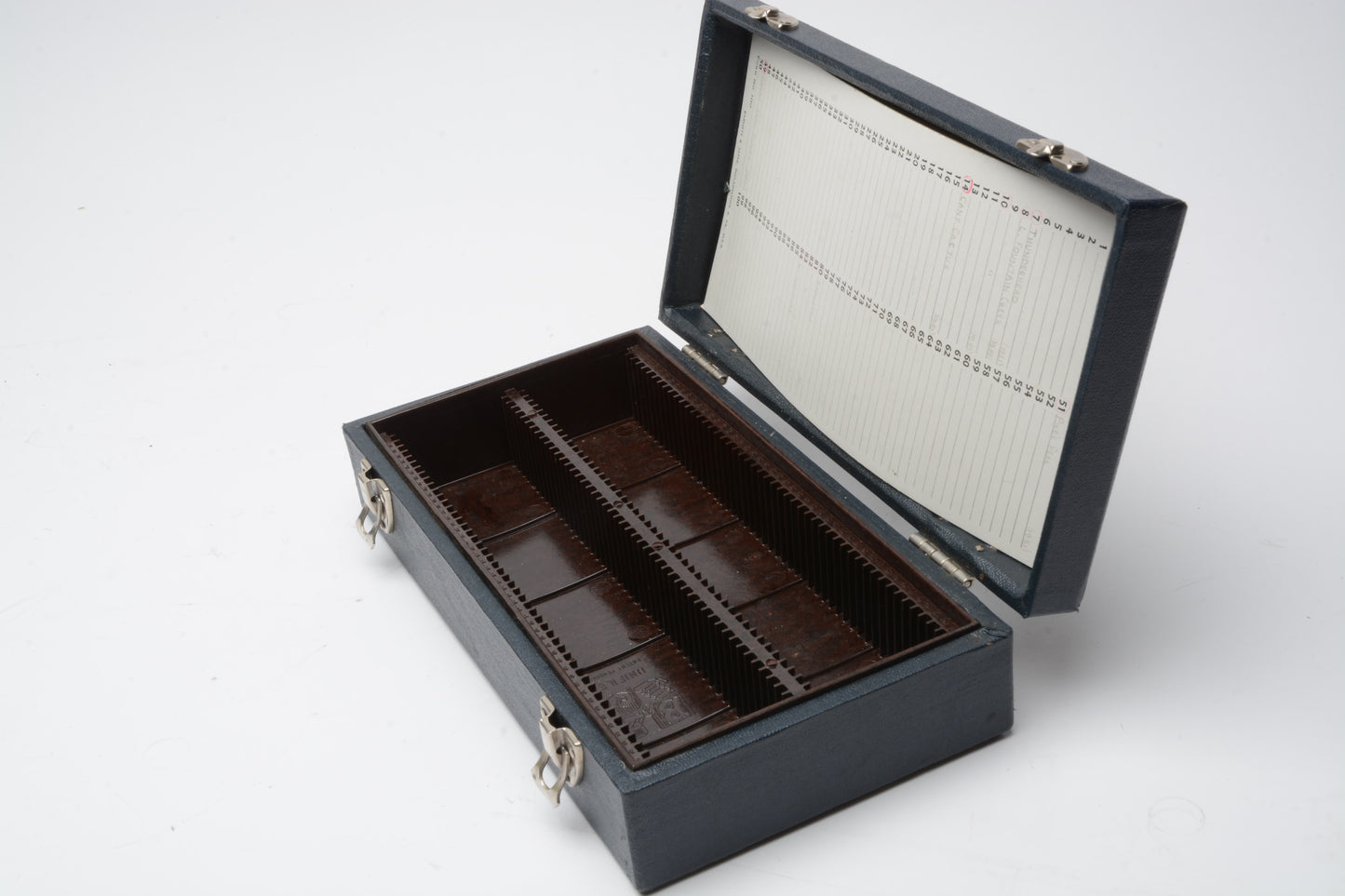 2x Barnett & Jaffe slide storage boxes, each holds 100 slides, nice quality+condition