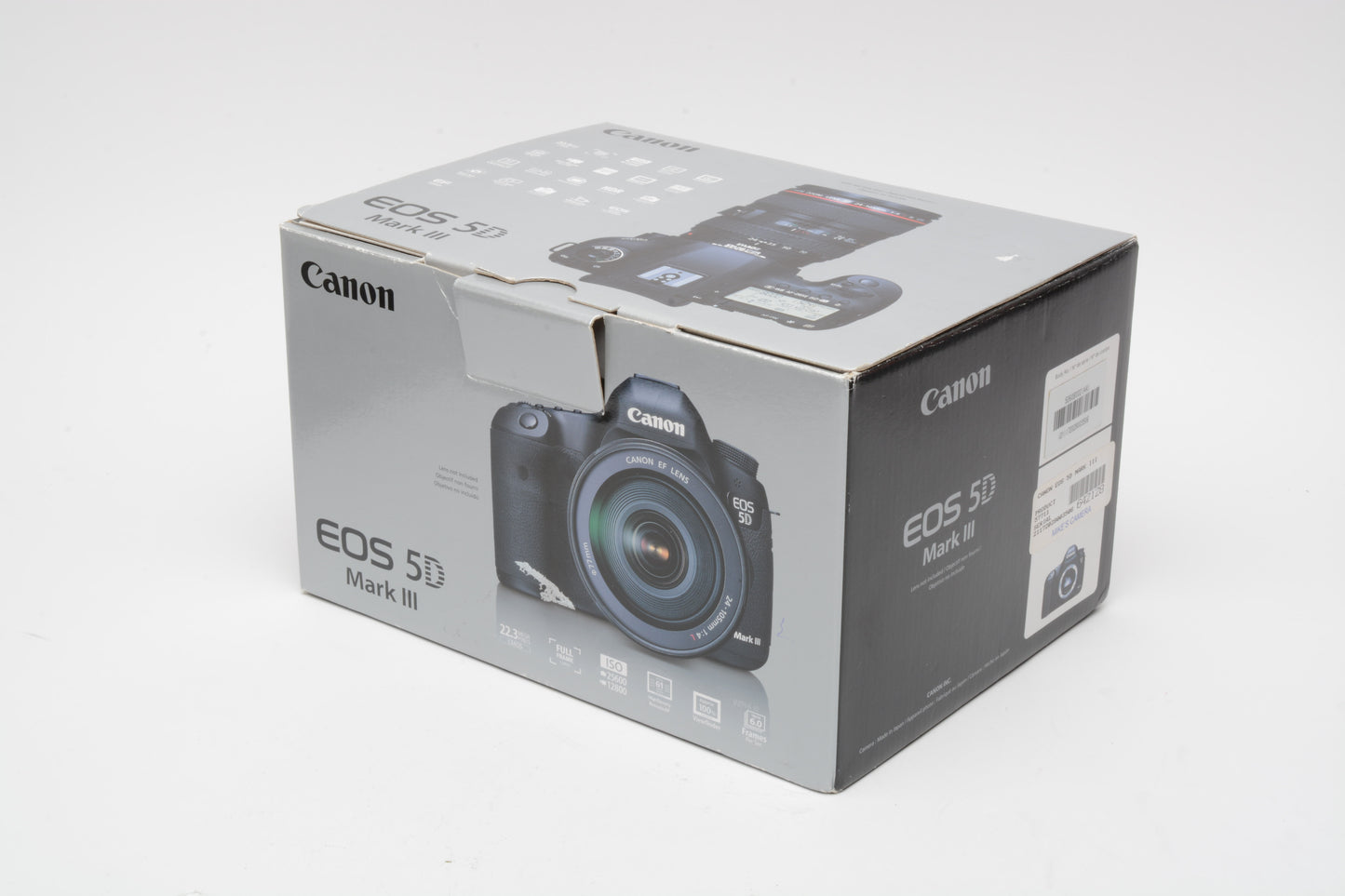 Canon EOS 5D Mark III 22.3MP DSLR body, 2 batts, charger, L Bracket,  boxed, 38K Acts