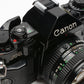 Canon A-1 35mm SLR Body w/50mm f1.8 Canon FD Lens + Cap, Strap, Full Seals!