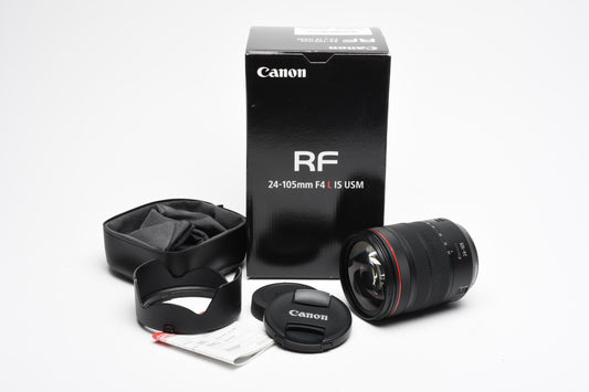 Canon RF 24-105mm F4L IS USM zoom lens, Mint, Boxed, USA