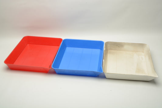 3X Yankee Agitray 8x10" darkroom printing trays, Clean (10x12" exterior)