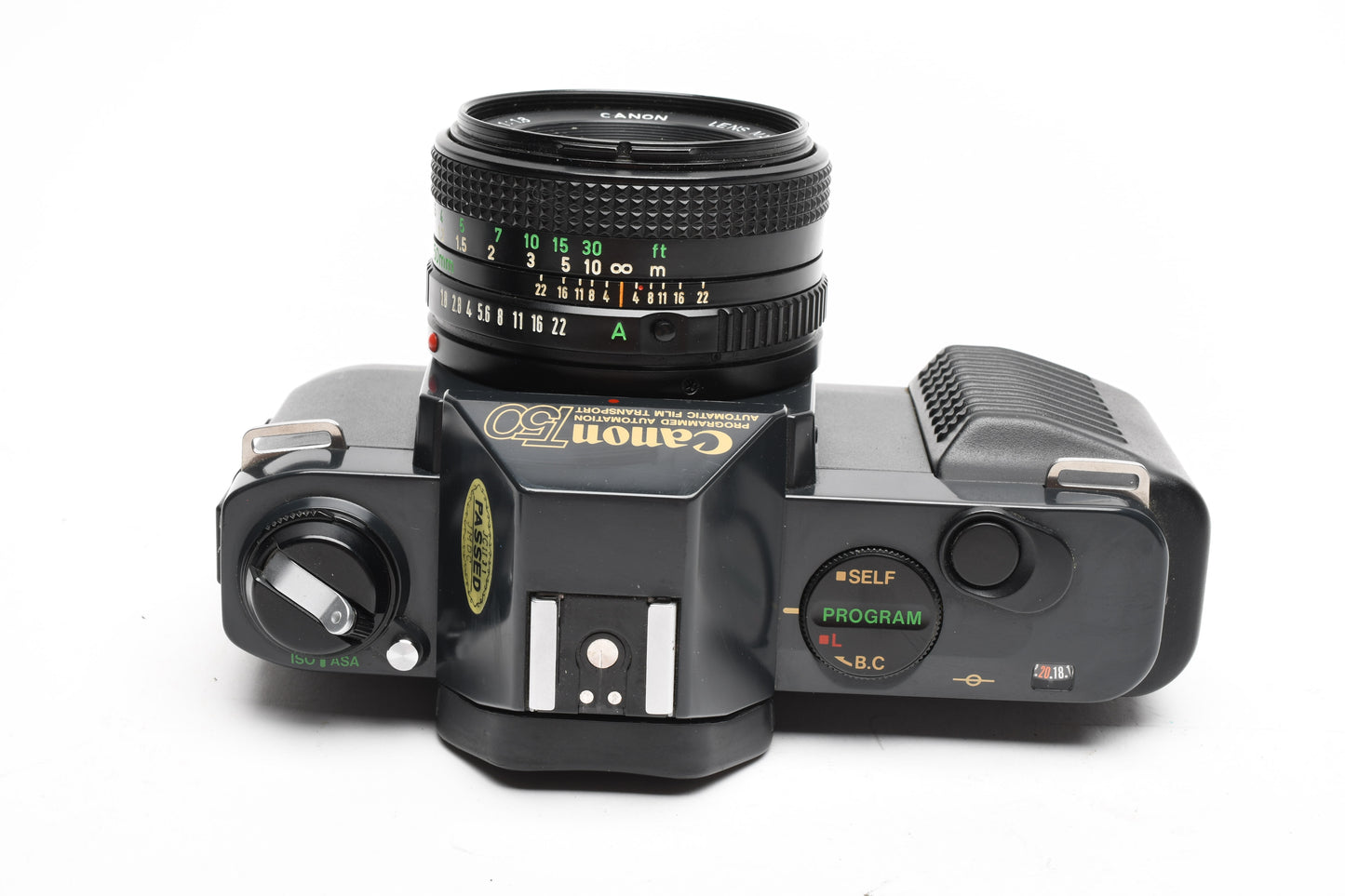 Canon T50 35mm SLR, w/50mm f1.8 FD, Case, Strap, Tested, Nice