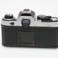 Nikon FE chrome 35mm SLR body, new seals, very clean, nice!