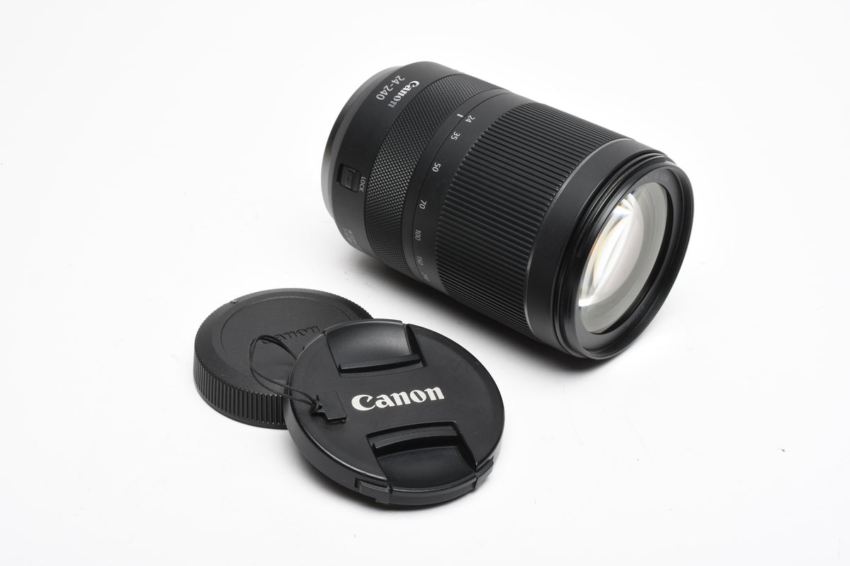 Canon RF 24-240mm f4-6.3 IS USM zoom lens, Caps, Mint-, Great