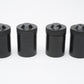 4x Gaf black plastic film canisters for 35mm film, clean