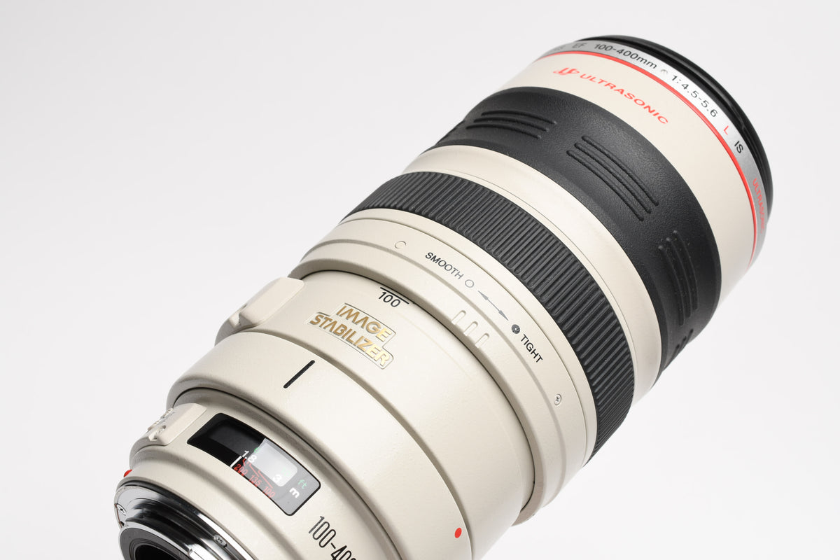 Canon EF 100-400mm f4.5-5.6L IS USM Zoom, collar, caps, hood, UV, Mint-