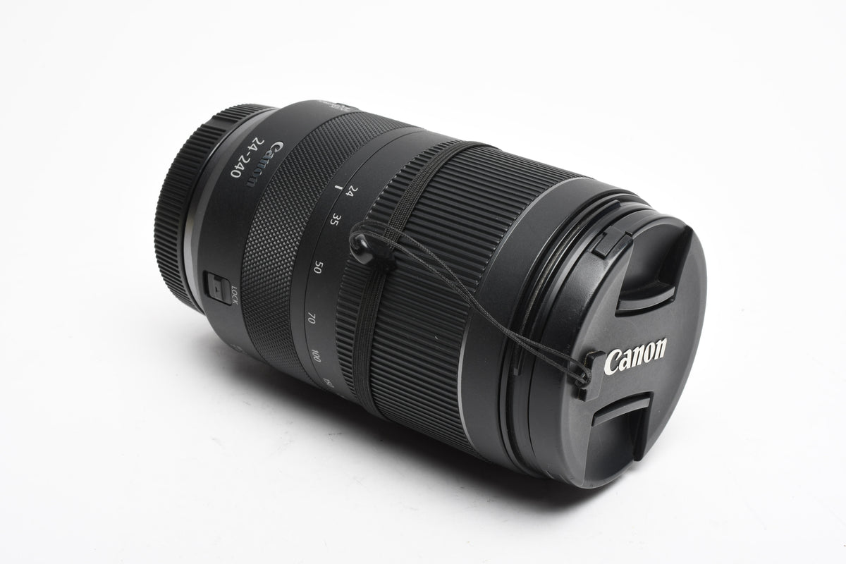 Canon RF 24-240mm f4-6.3 IS USM zoom lens, Caps, Mint-, Great