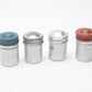 4x silver metal film canisters for 35mm film, clean