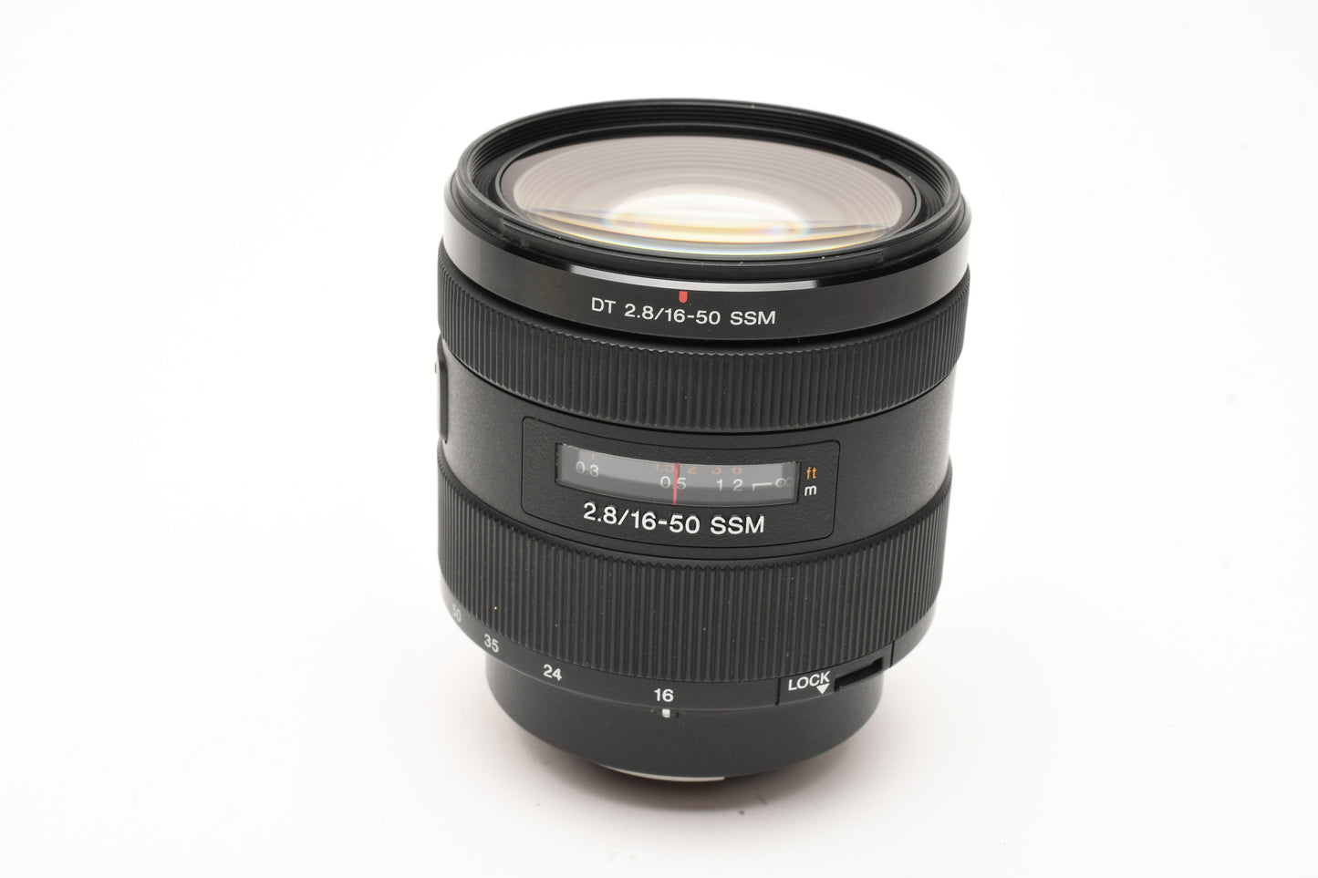 Sony DT 16-50mm f2.8 SSM lens, Boxed, Hood+caps+papers, Mint-