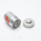 3x Ansco metal film canisters for 35mm film, clean (silver)