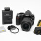 Nikon D3100 DSLR w/Nikkor AFS 18-55mm f3.5-5.6G II, batt+charger 6983 Acts