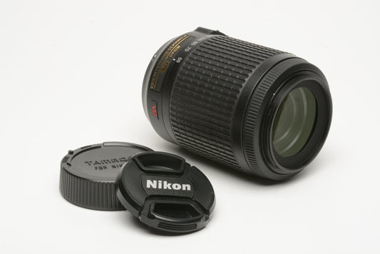 Nikon AF-S 55-200mm f4-5.6G ED VR DX, caps, very clean