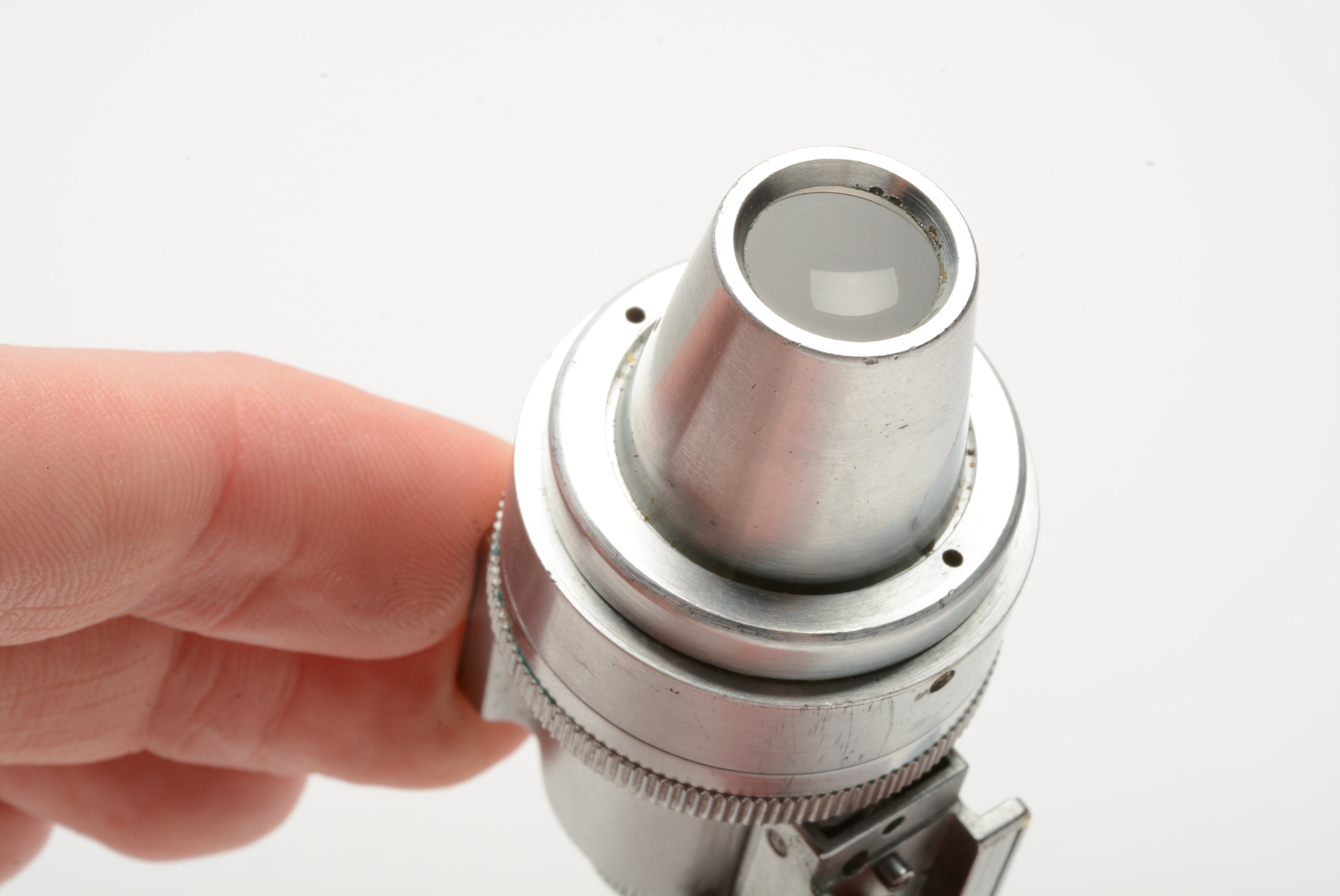 Leica Leitz VIDOM Universal Finder, chrome, in case, light haze, nice