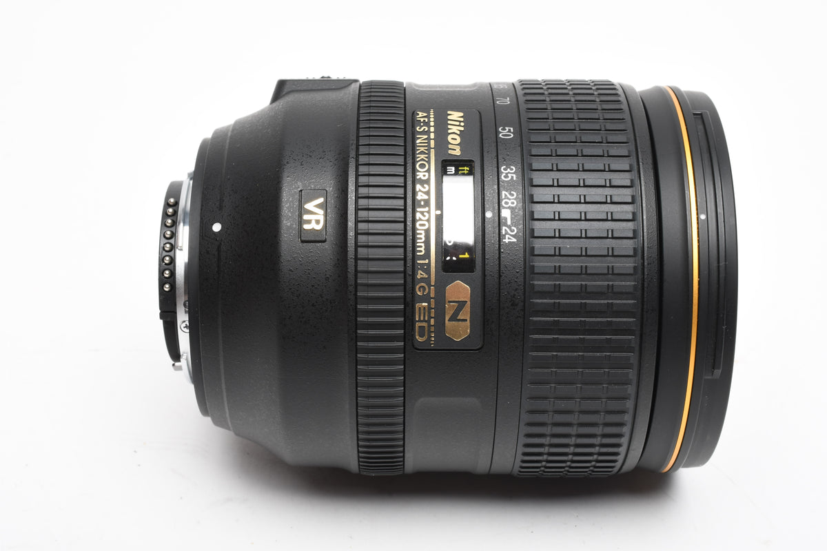 Nikon AF-S Nikkor 24-120mm f4G ED VR N zoom lens, Hood, Caps, Mint-