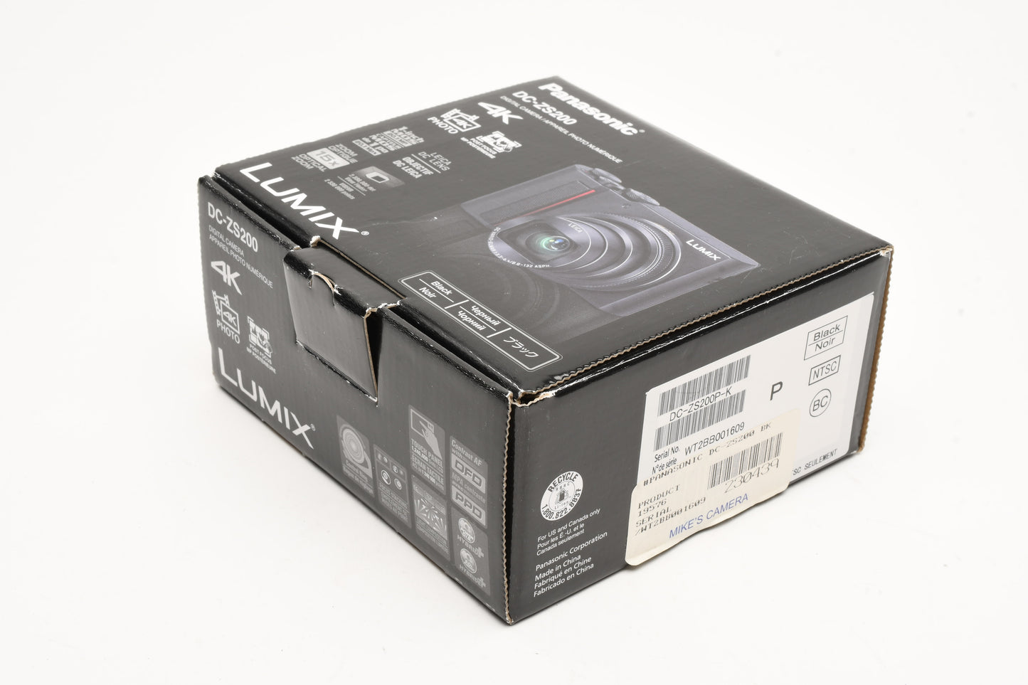 Panasonic Lumix DC ZS200 20.1MP Digital Point&Shoot Camera Black Boxed