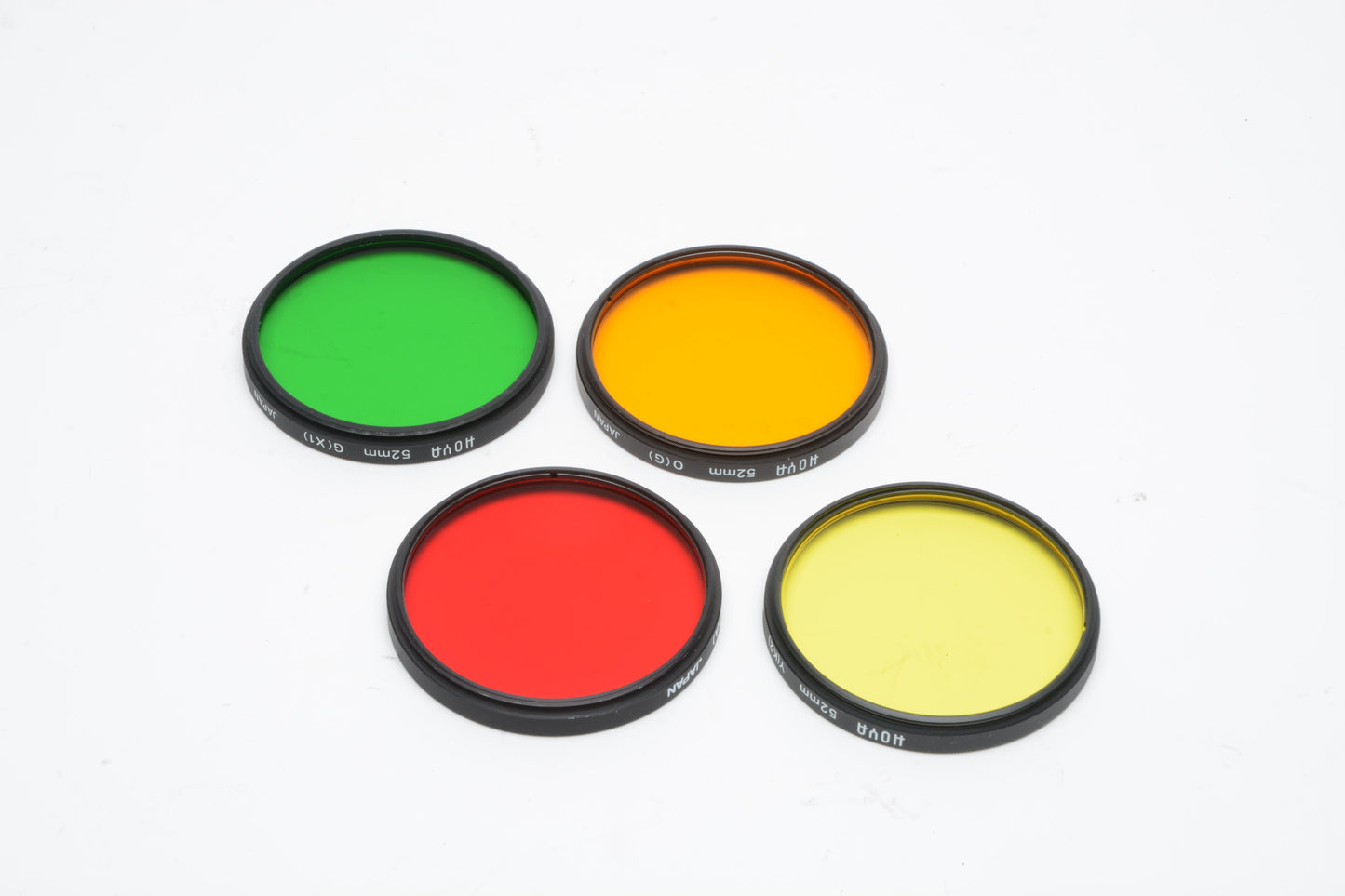 Hoya 52mm Set of 4 B&W Contrast Filter Set [Y(K2), R(25A), O(G), G(X1)]
