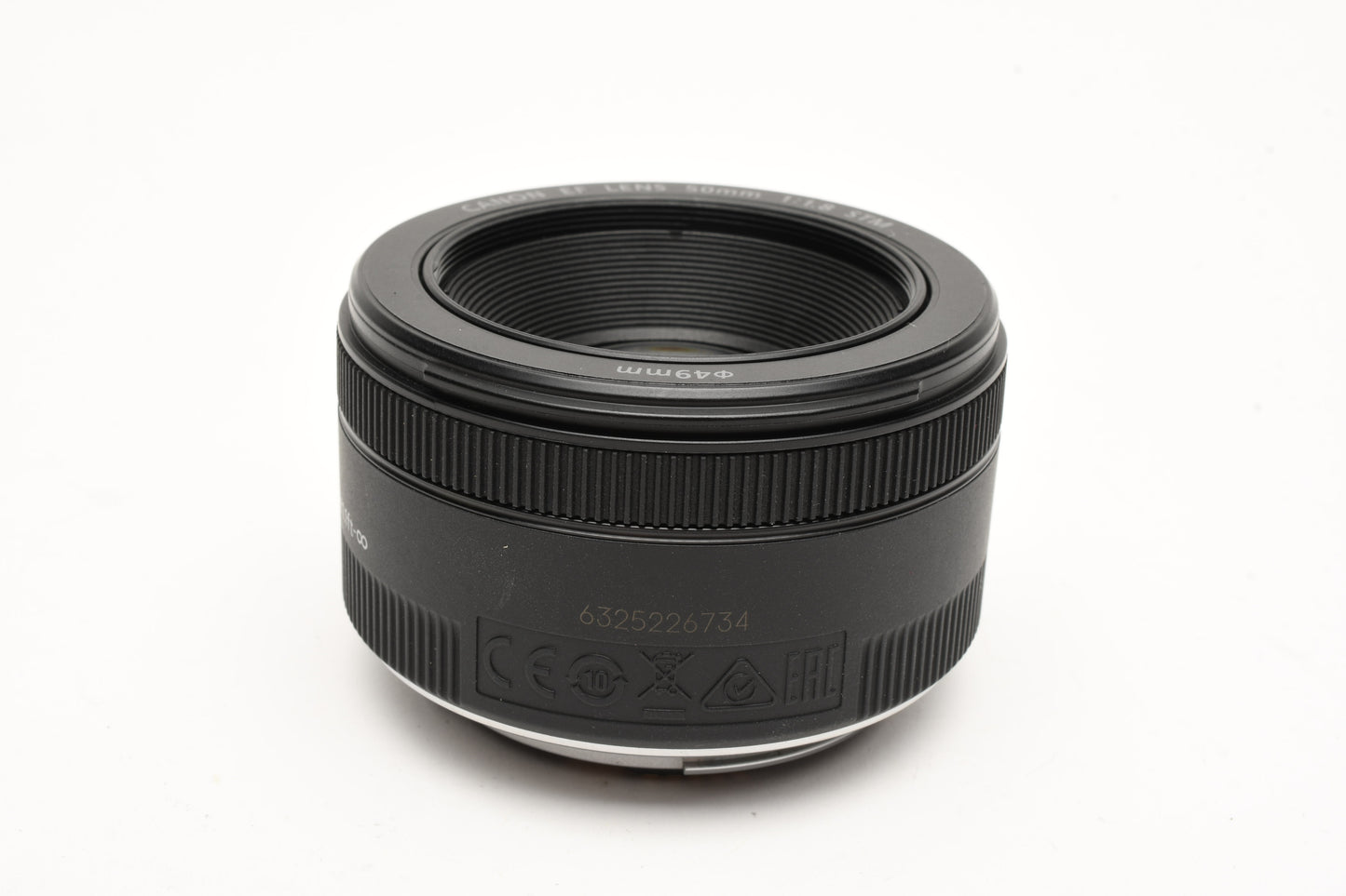 Canon EF 50mm f1.8 STM prime lens, caps, barely used, Mint-