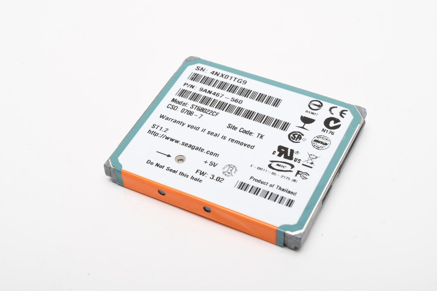 Seagate 8GB HDD CF Flash card Photo Hard Drive - Formatted