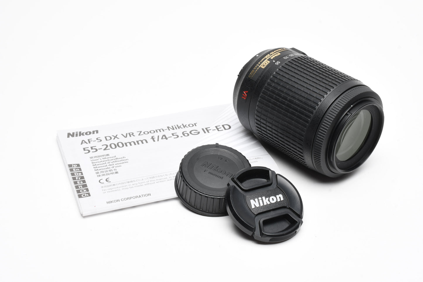 Nikon AF-S 55-200mm f4-5.6G ED VR DX SWM, Caps, Mint-
