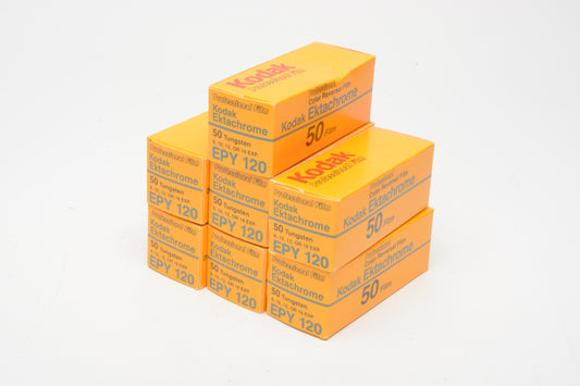 7X Rolls of Kodak Ektachrome EPY 120 50 ASA Tungsten film Exp. 03/1987
