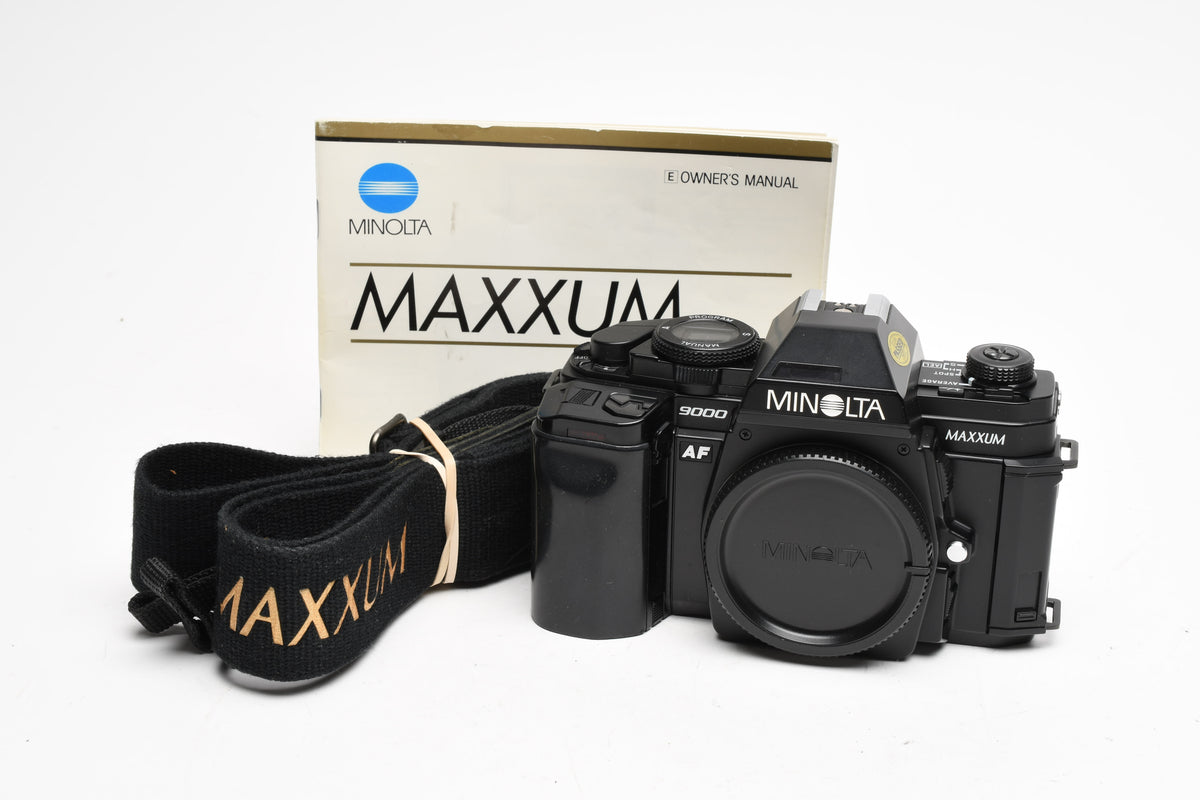 Minolta Maxxum AF 9000 35mm SLR Body w/ Strap, Manual, Tested