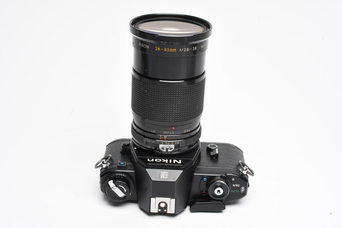 Nikon EM 35mm SLR w/Kiron 28-85mm zoom, Strap, New Seals, Great!