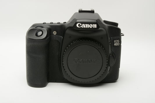 Canon EOS 40D DSLR Body, 2X batts, charger, strap, Only 8267 Acts, Clean