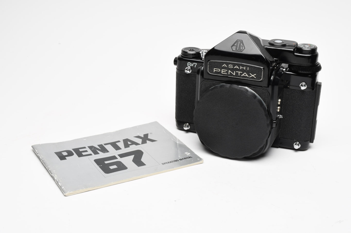 Pentax 67 6x7 MLU Medium Format Body w/AE Finder, manual, New Seals, Great!