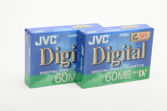 2X JVC Mini DV Cassettes DVM60 - New