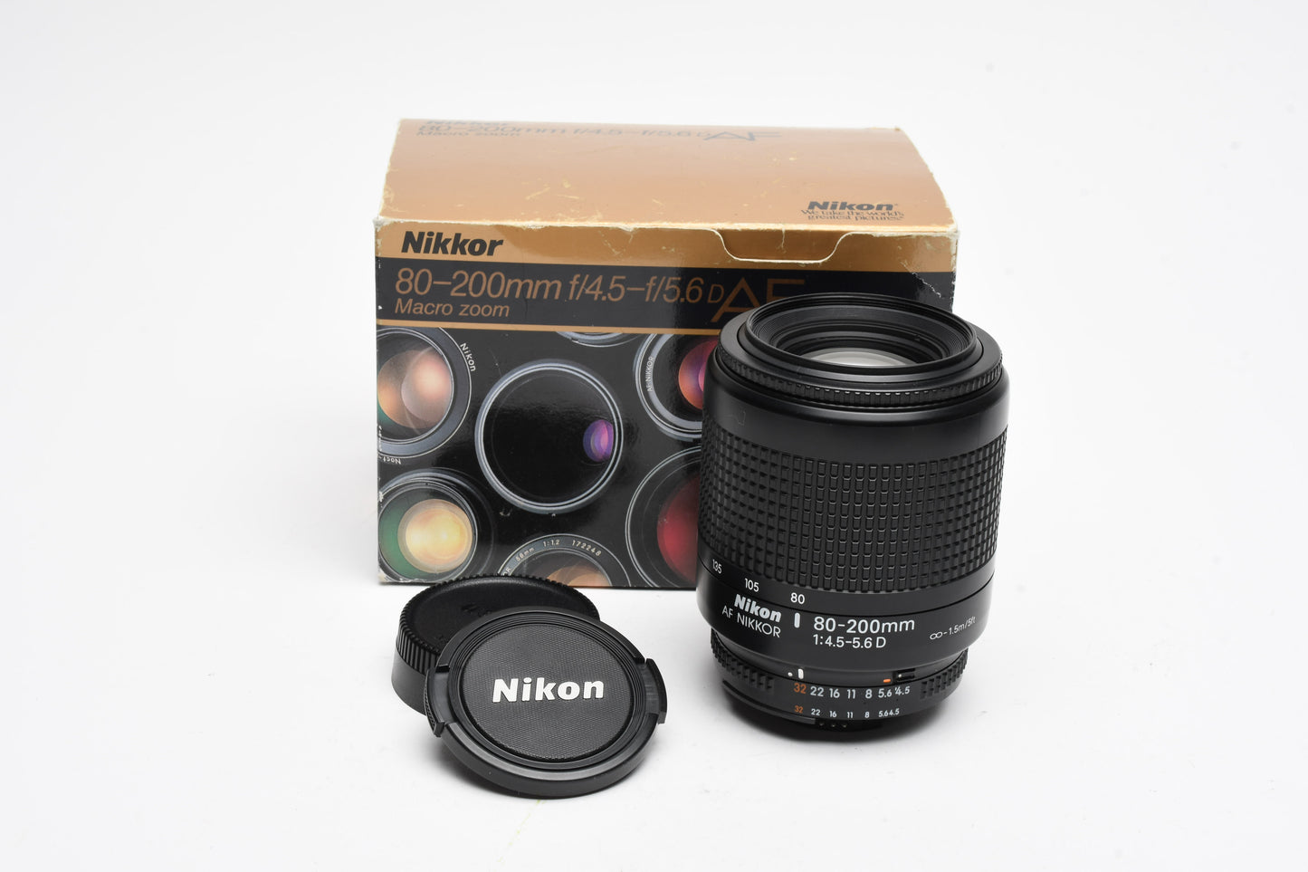 Nikon AF Nikkor 80-200mm F4.5-5.6D w/Caps, Boxed