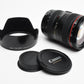 Canon EF 24-105mm f4L IS USM zoom lens, Caps, Hood, Nice