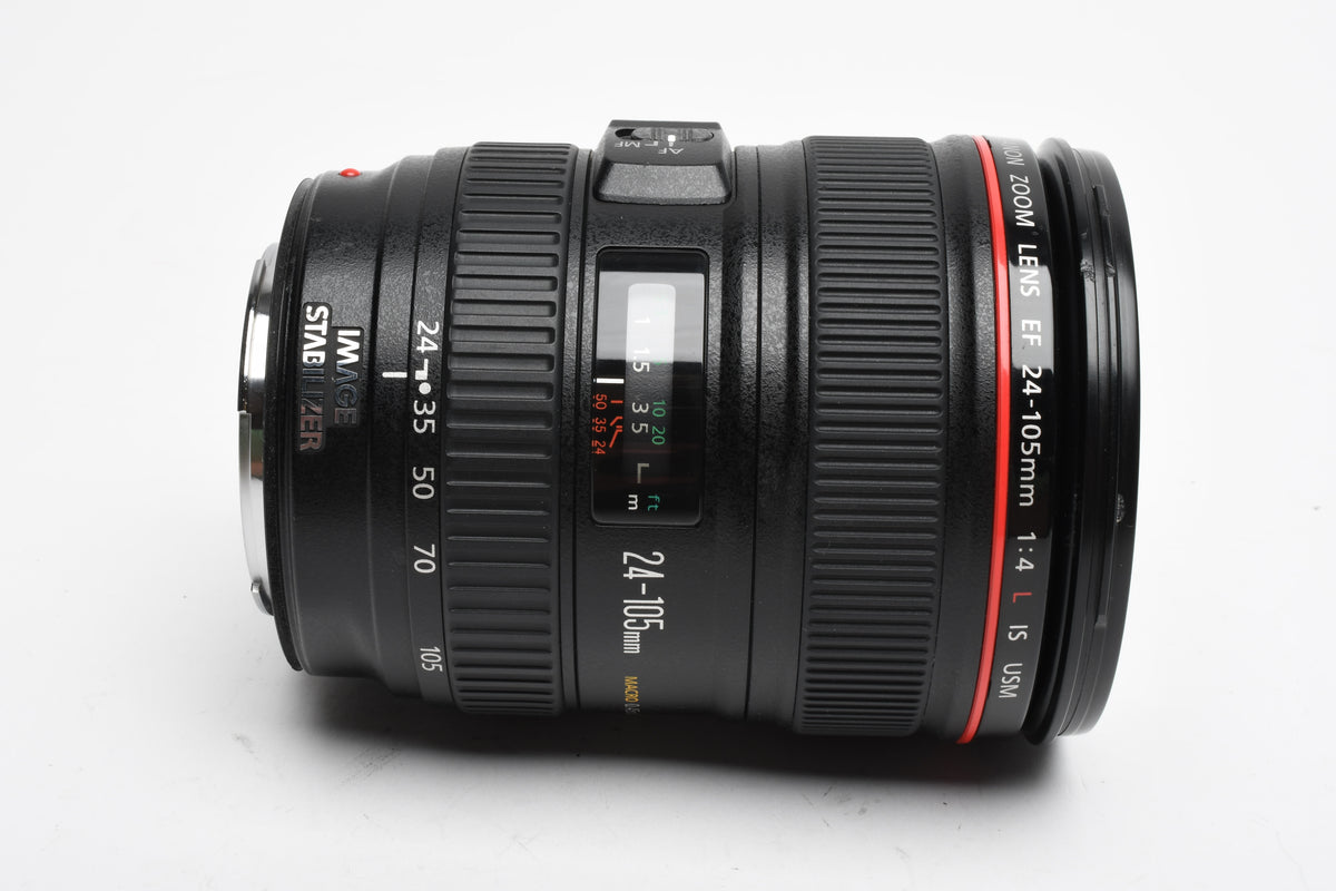 Canon EF 24-105mm f4L IS USM zoom lens, Caps, Hood, Nice