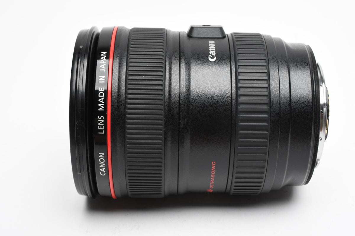 Canon EF 24-105mm f4L IS USM zoom lens, Caps, Hood, Nice
