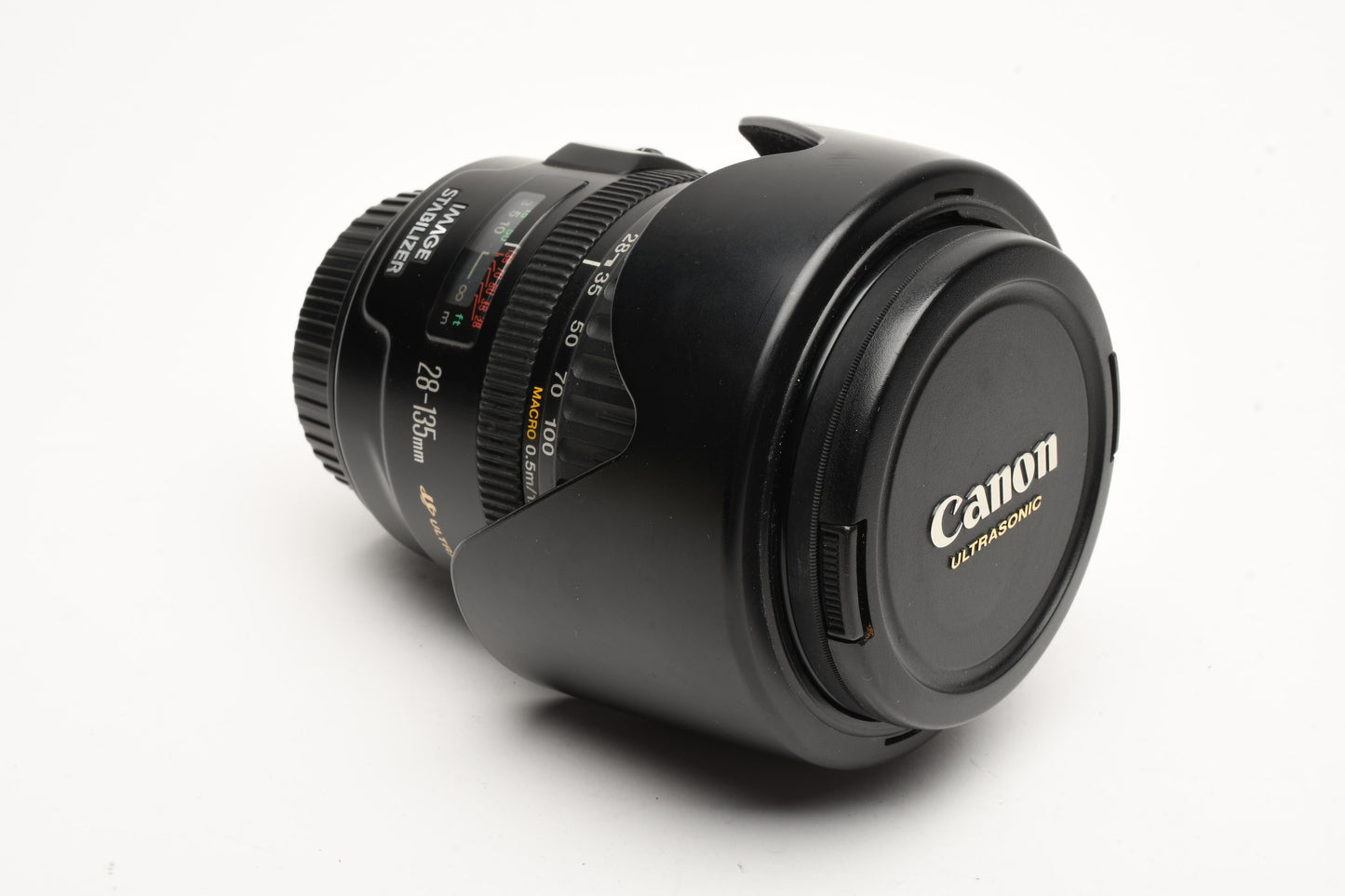 Canon EF 28-135mm f3.5-5.6 IS USM zoom lens, caps + UV filter, Great!