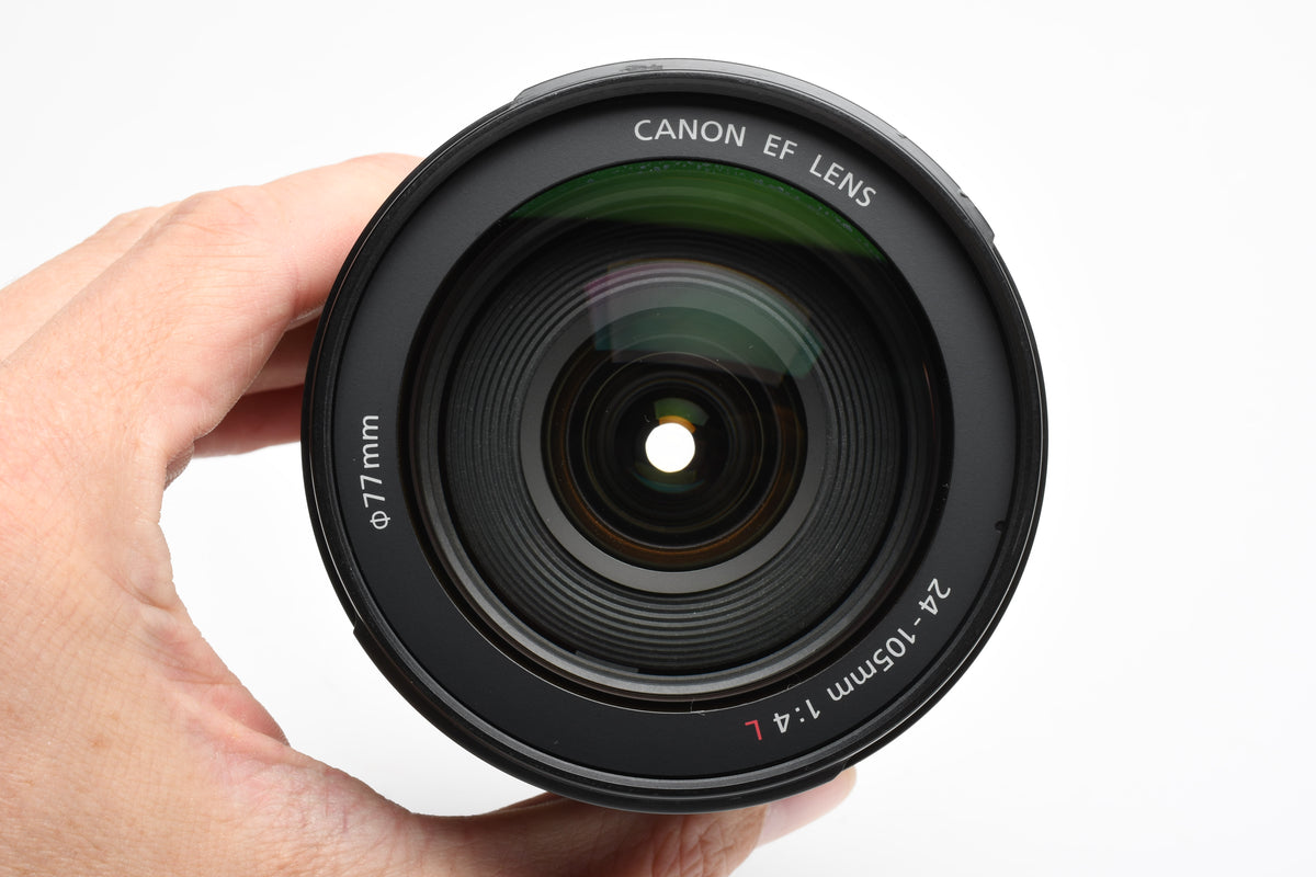 Canon EF 24-105mm f4L IS USM zoom lens, Caps, Hood, Nice
