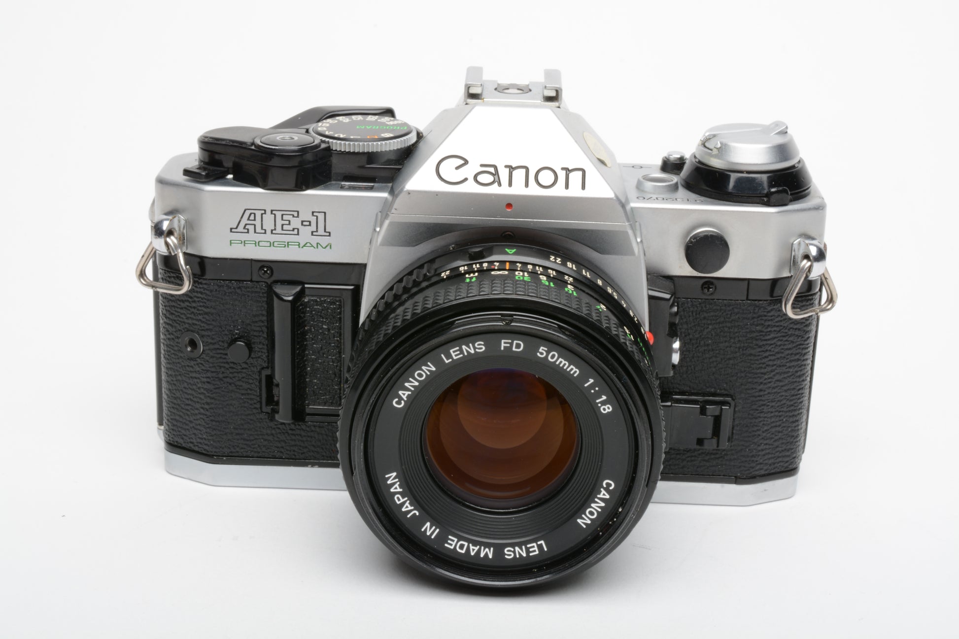 Canon AE-1 35mm SLR Film Camera with Canon 50mm f/1.8 FD Lens - WORKING  PERFECT!