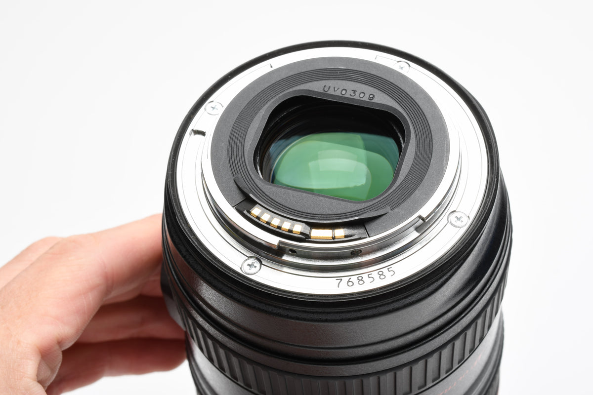 Canon EF 24-105mm f4L IS USM zoom lens, Caps, Hood, Nice