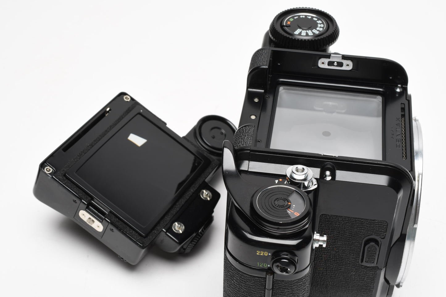 Pentax 67 6x7 MLU Medium Format Body w/AE Finder, manual, New Seals, Great!