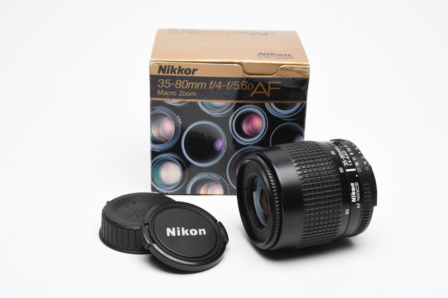 Nikon AF 35-80mm f4-5.6D compact zoom lens, caps, Boxed, Mint-