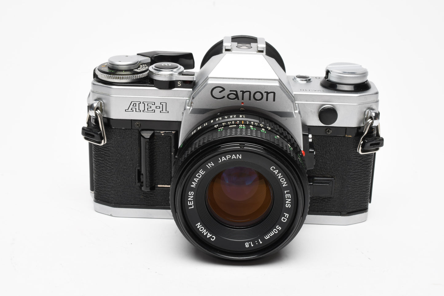 Canon AE-1 35mm SLR Camera w/50mm f1.8 Lens, New Seals! +Eyecup