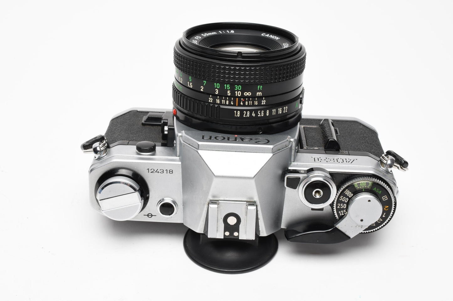 Canon AE-1 35mm SLR Camera w/50mm f1.8 Lens, New Seals! +Eyecup