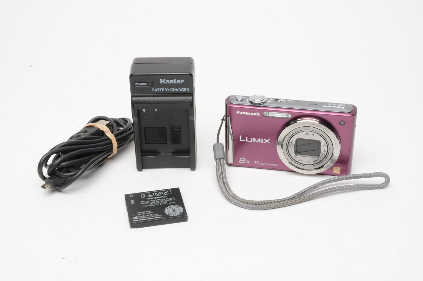 Panasonic Lumix DMC-FH25 16MP Digital Point&Shoot w/Leica lens, tested, great