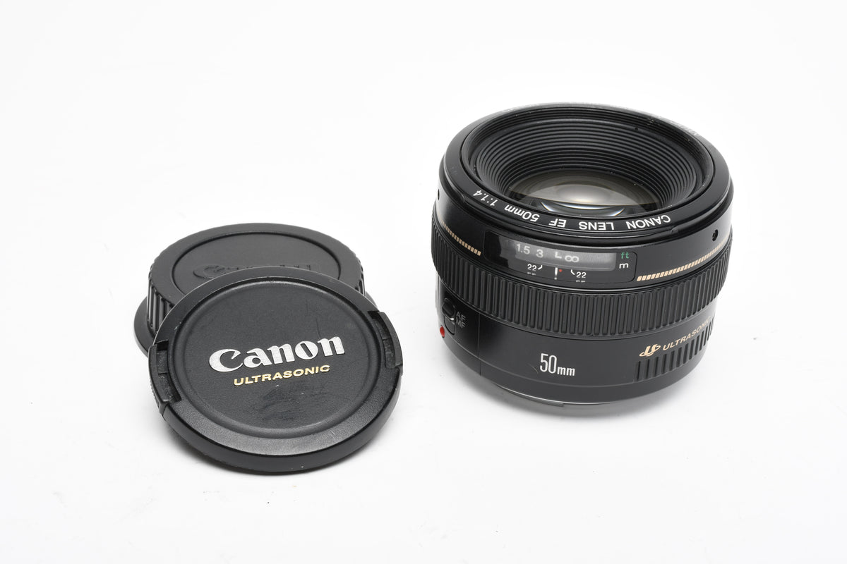 Canon EF 50mm f1.4 USM Lens, Caps, Great prime lens