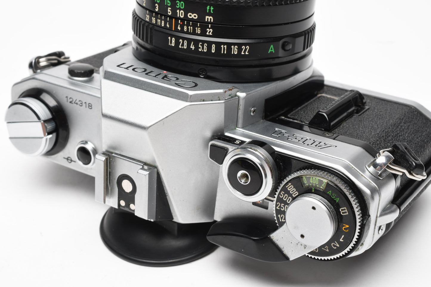 Canon AE-1 35mm SLR Camera w/50mm f1.8 Lens, New Seals! +Eyecup