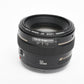 Canon EF 50mm f1.4 USM Lens, Caps, Great prime lens