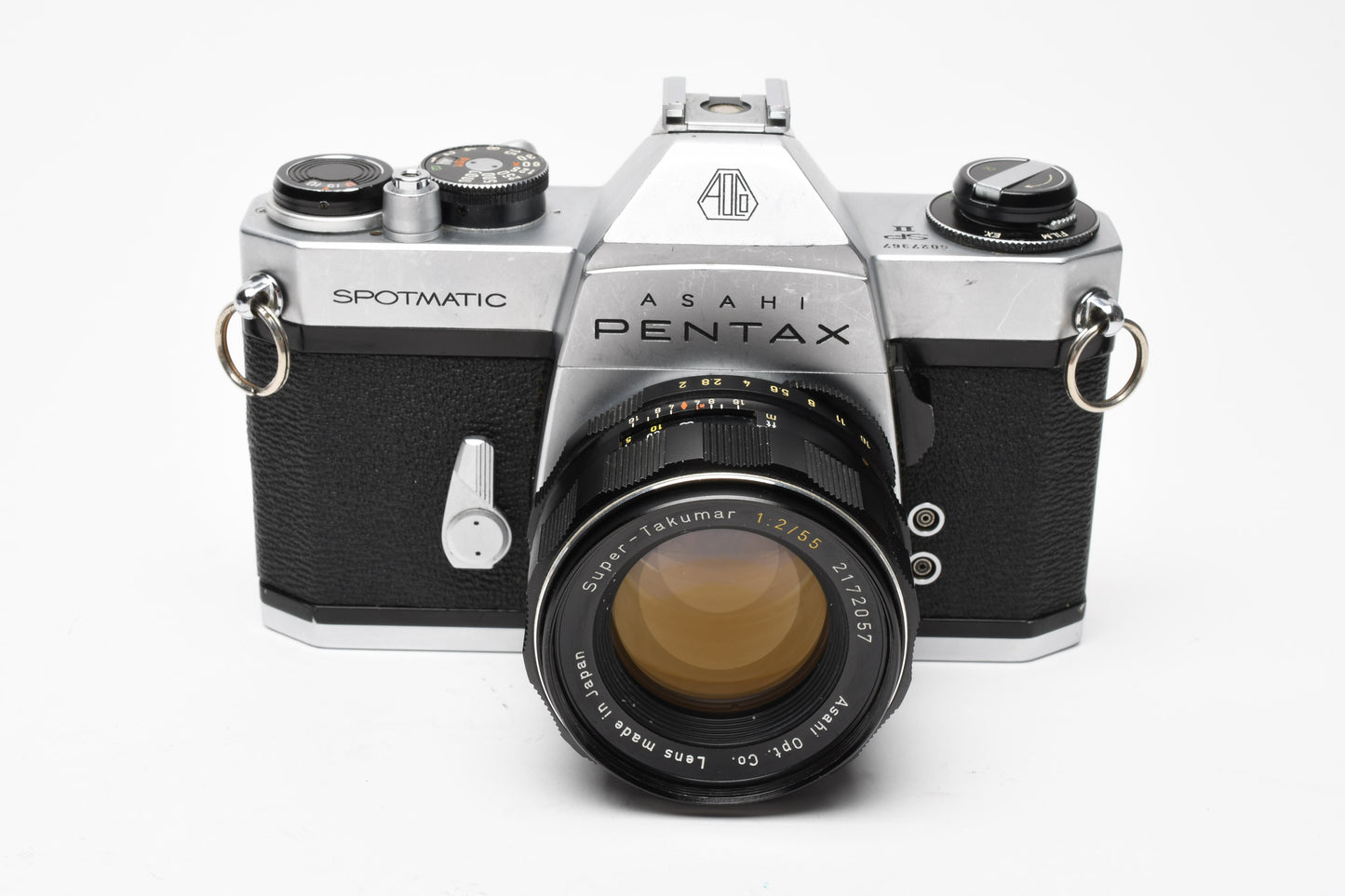 Pentax Spotmatic SP II 35mm SLR w/55mm f2 Super Takumar, New Seals